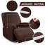 Housse pour fauteuil inclinable à coussins carrés/rectangulaires-189624714