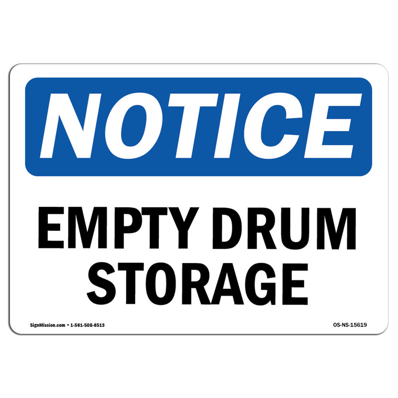 NOTICE Panneau de rangement vide pour fûts en plastique 14 po x 10 po