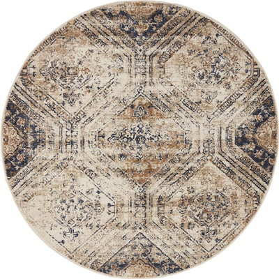 Tapis à motif oriental brun / bleu Widener