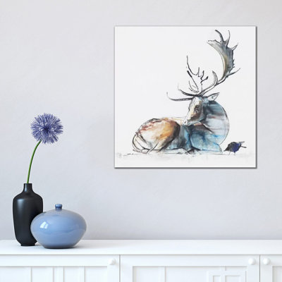 Buck And Bird, 2006 by Mark Adlington - Wrapped Canvas Painting
