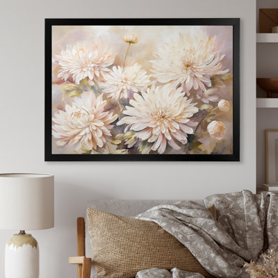 " Beige Chrysanthemums Bloom "