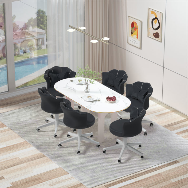 Dahlgren Velvet Task Chair, Black