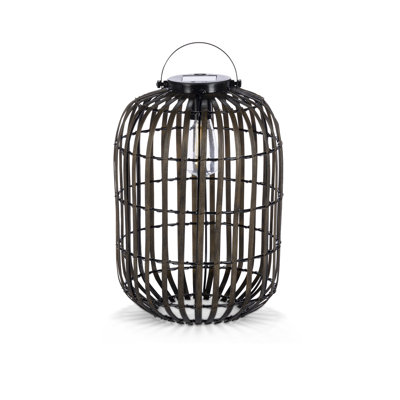 13-Inch Solar-Powered Willow Lantern – Decorative Outdoor Garden Light with E27 LED Bulb and Natural Woven Style