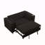 Canapé convertible en chenille noir avec table d'appoint, port USB et rangement caché pour la vie moderne-118056239