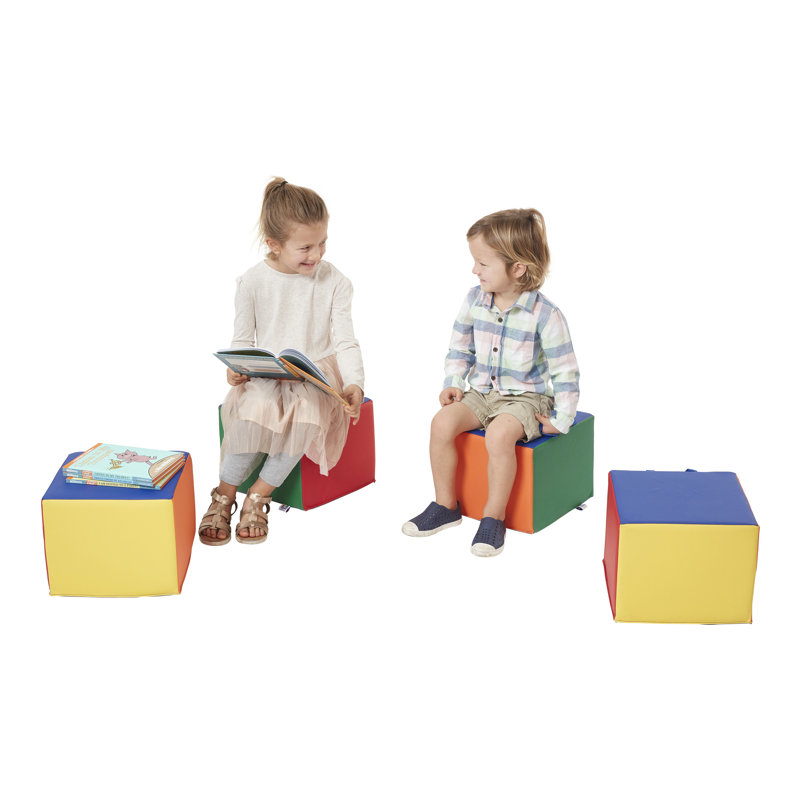 Assorted Colorful Foam Children's Cozy Cubes, 4-Pack