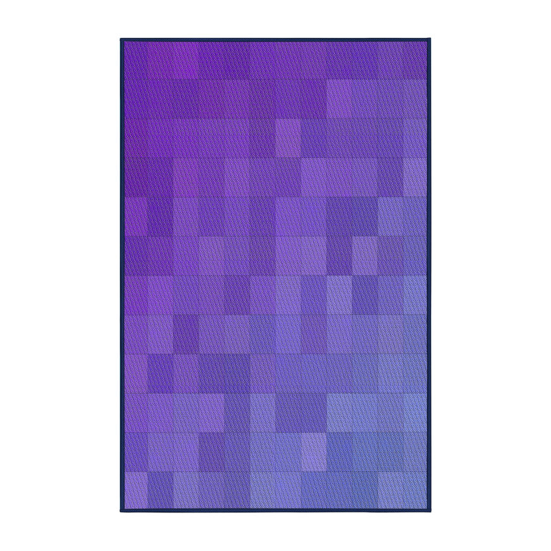 Tapis de zone mauve à motifs, Rectangle 2 pi x 5 pi