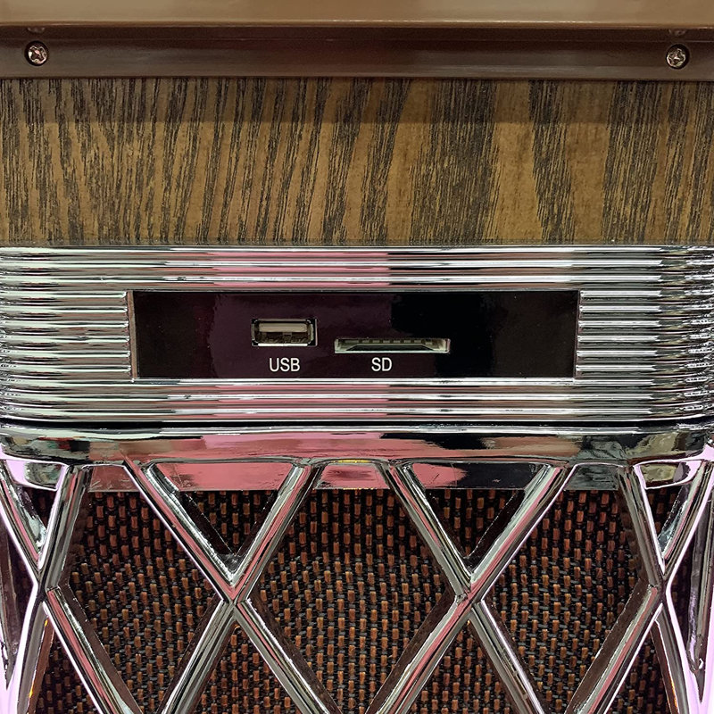 Tourne-disque rétro avec tourne-disque Arkrocket Taurus II, Chêne