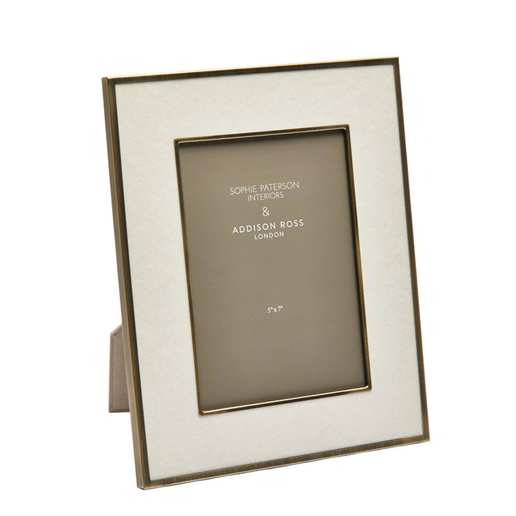 5x7 Frame Cream Velvet