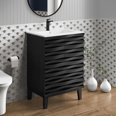Meuble-lavabo blanc 24 po Cascade