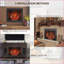 Insertion de foyer électrique d'intérieur | Western Modern de 37,8 po avec ensemble de garniture, panneau tactile et ampoule Bruit de feu crépitant | Sans évent | Espace de vie principal