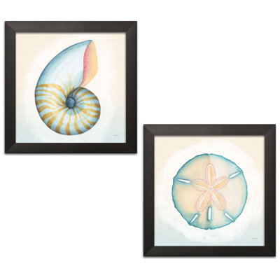 « boardwalk nautilus & sable dollar », ensemble de 2 reproductions d’art en acrylique