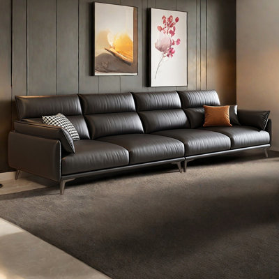 Italian-style minimalist modern straight-row sofa