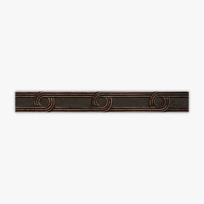 Antique Bronze Natural Circles Polyurethane 1x8 Decorative Border