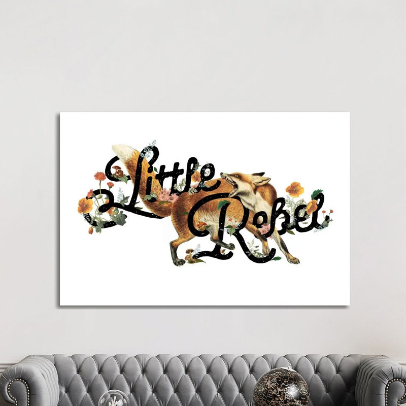 Little Rebel Fox by Heather Landis - Print on Canvas, Wrapped Canvas, 152.5 cm H x 101.5 cm W x 3.175 cm D