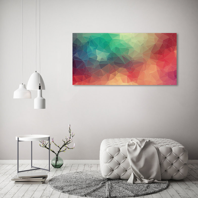 Geometric Background - Wrapped Canvas Print, 60cm H x 120cm W
