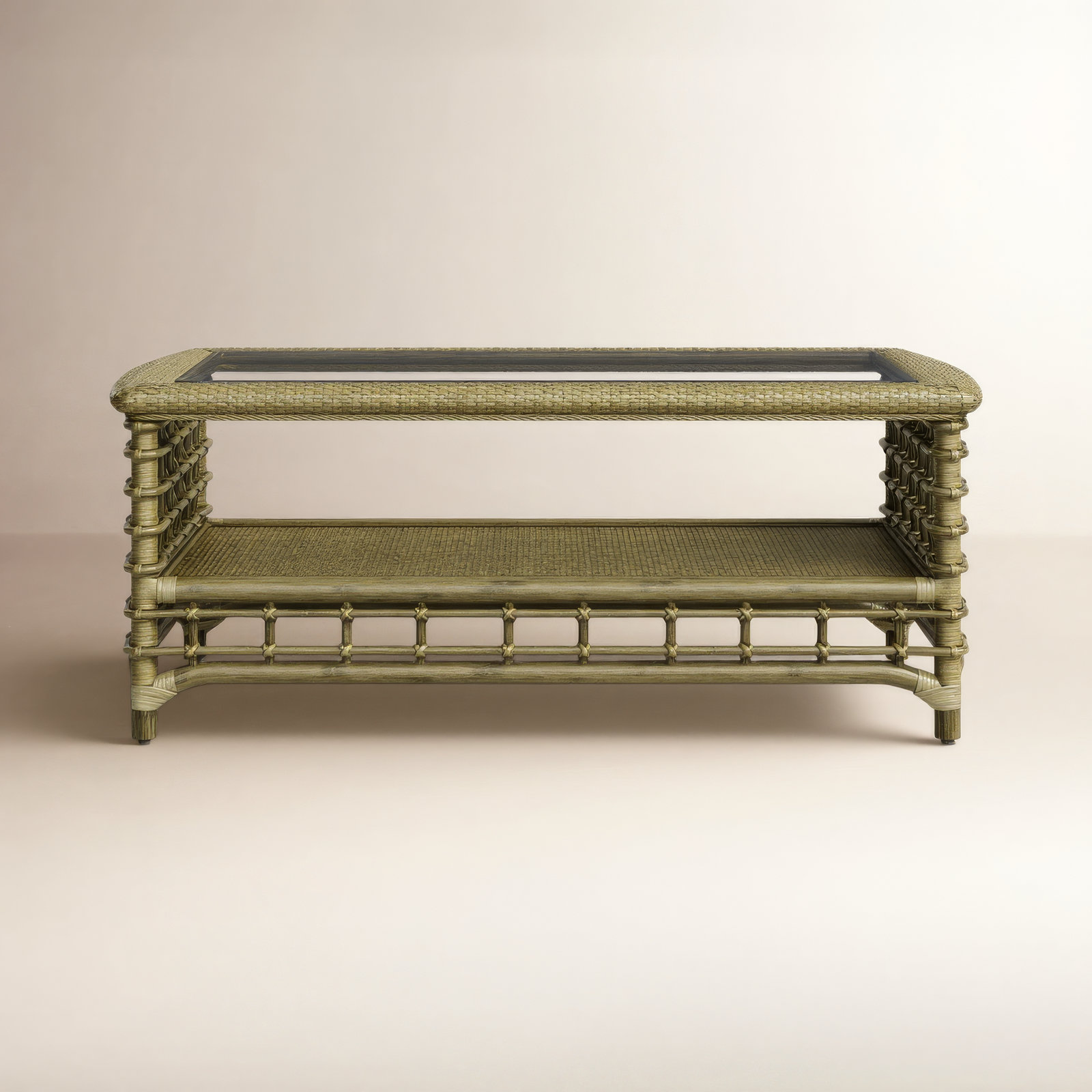 Luca Single Coffee Table, Brass