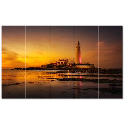 Murale décorative en céramique satinée 8 po x 8 po Langle