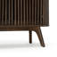 Klever 63" Sideboard Mid Century Modern Acacia Buffet Cabinet with Slatted Doors and Adjustable Shelves for Living Room