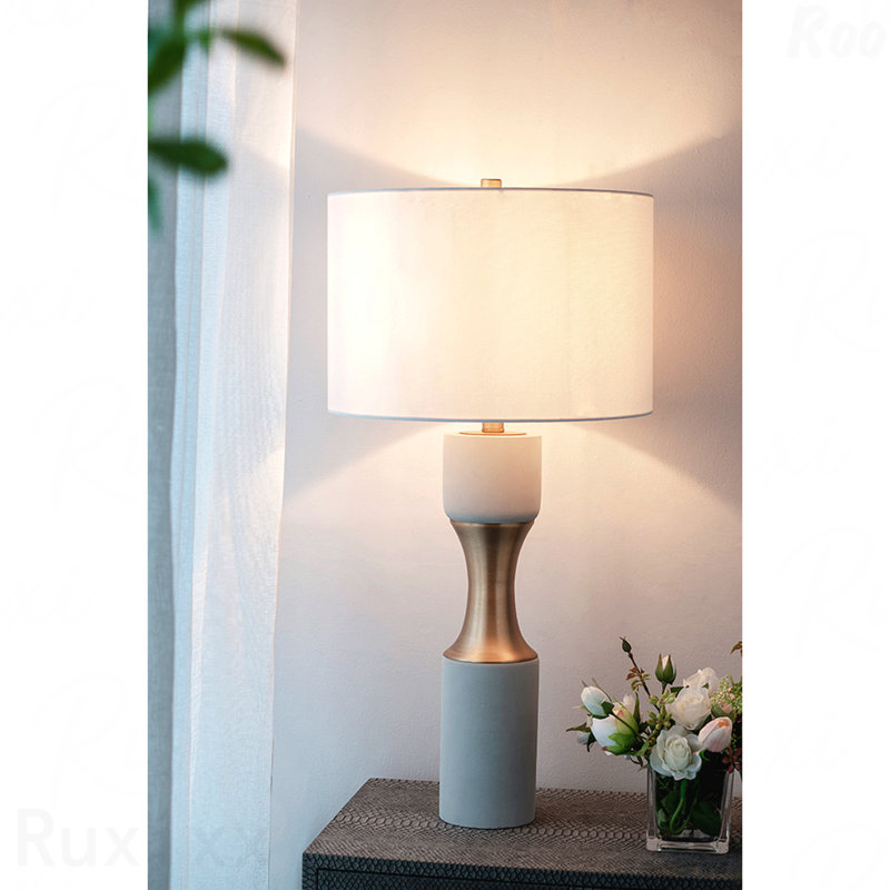 Table Lamp - Cement & Metal Material