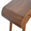 Console en bois massif 2 tiroirs London, châtaignier, brun