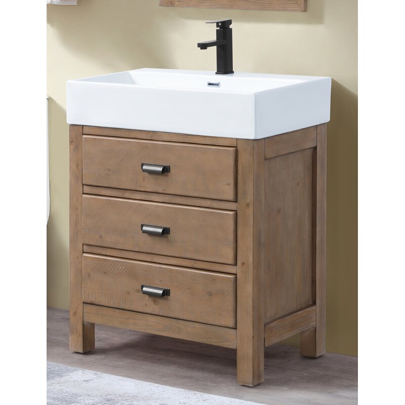 Sand & Stable Clemow 30'' Free Standing Single Bathroom Vanity with ...