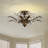 Holly 4-light Bronze Crystal Leaves Flush Mount