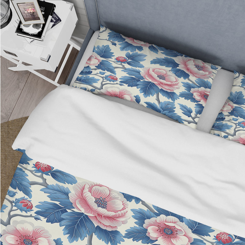 Ensemble de housse de couette Traditional, Housse de couette pour grand lit et 2 taies décor