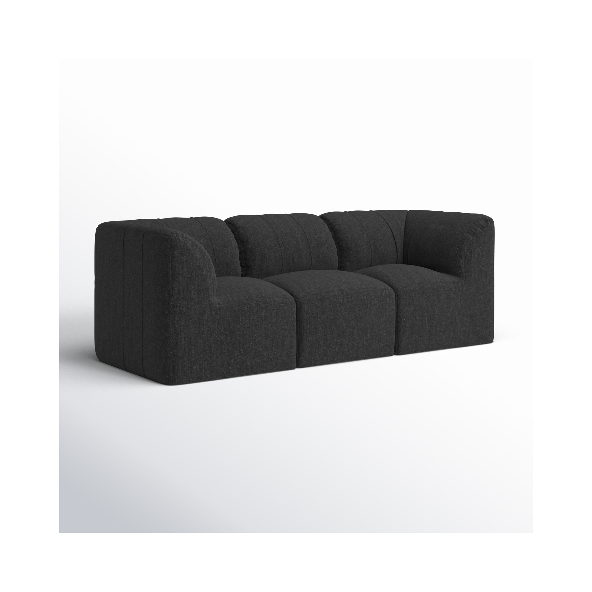 Praia 96" Sunbrella Outdoor Sofa, Canvas Black Sunbrella® Canvas
