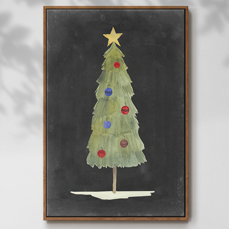 Lueur de Noël II, H 41 po x l 27 po x P 1,5 po, Noyer