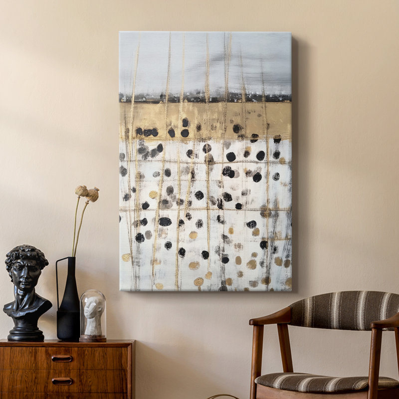 ABSTRACT Series CMXIV - Toile tendue avec châssis de qualité supérieure - Prêt à être accroché, H 18 po x l 12 po