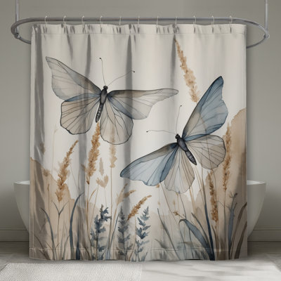 Butterflies In Nature Shower Curtains Extra Long