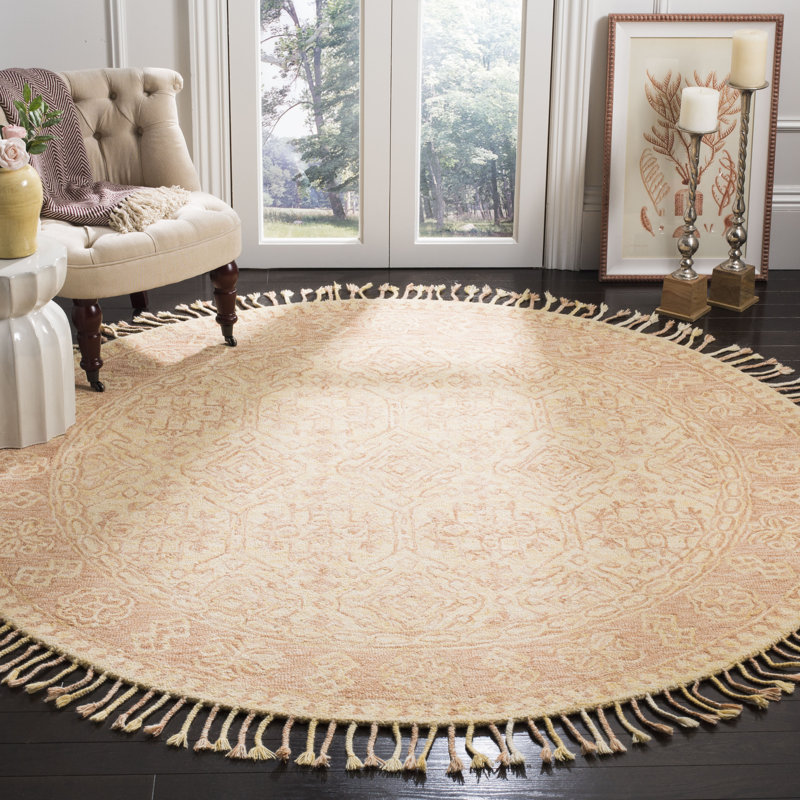 Vahakn Hand Tufted Wool Oriental Rug, Round 7'
