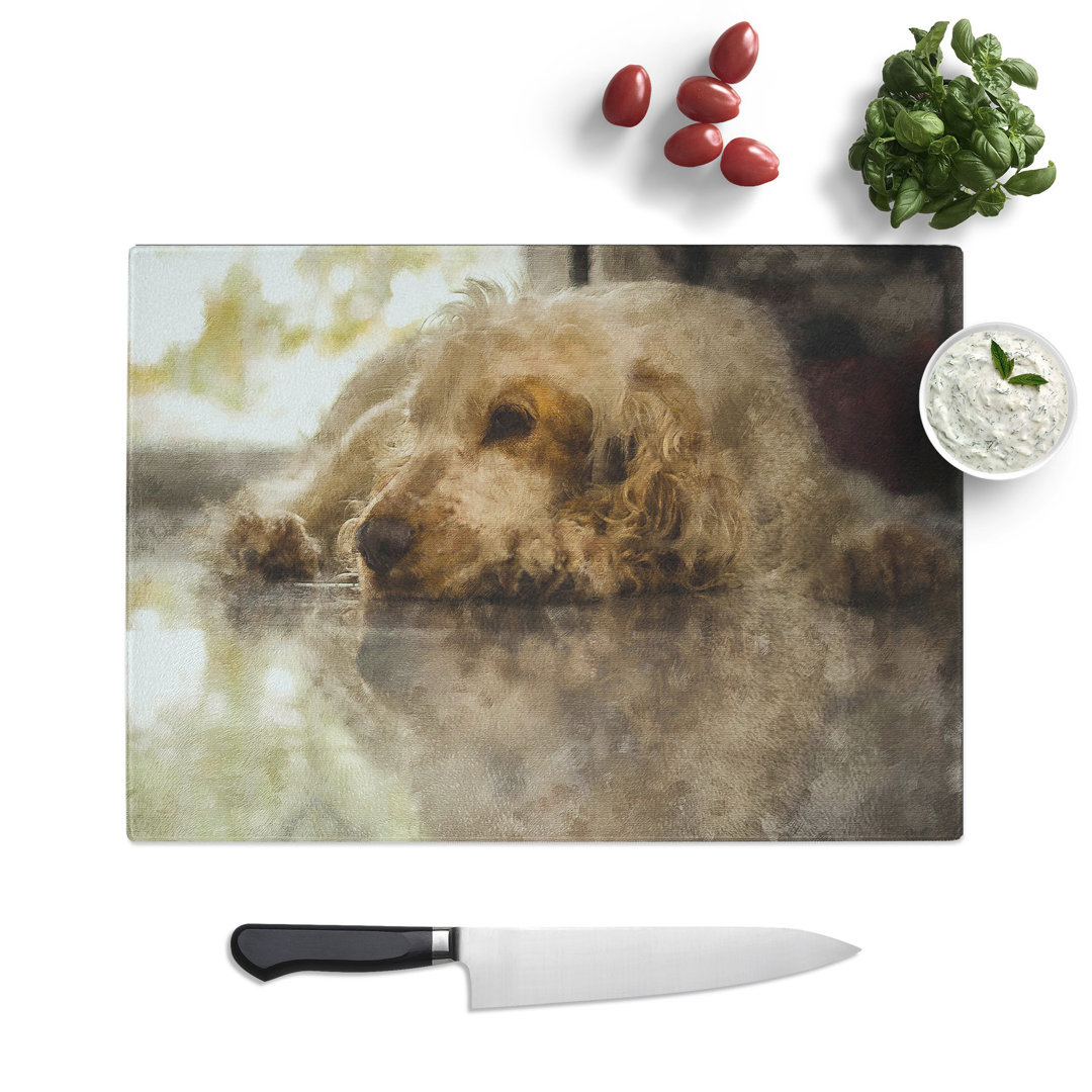 Cocker Spaniel Dog Painting Chopping Board