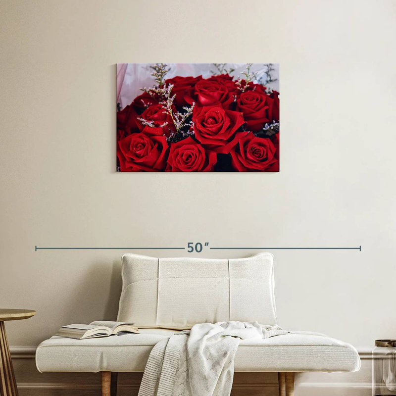 Bouquet de roses rouges Hardie, H 20 po x l 30 po