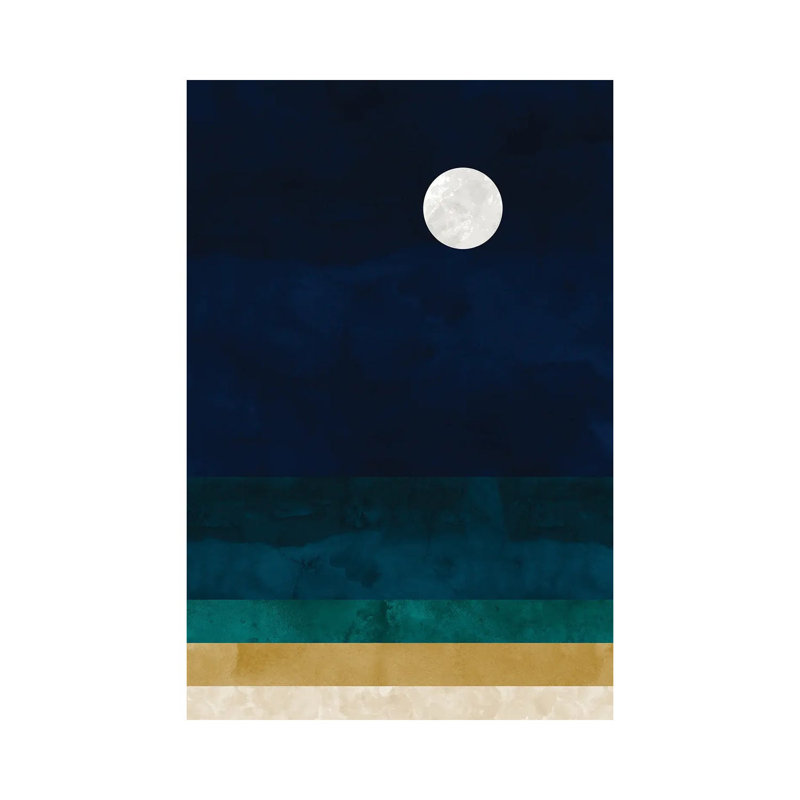 Abstract Seascape by Van Credi - Print on Canvas, 20.32 cm H x 30.48 cm W, Wrapped Canvas