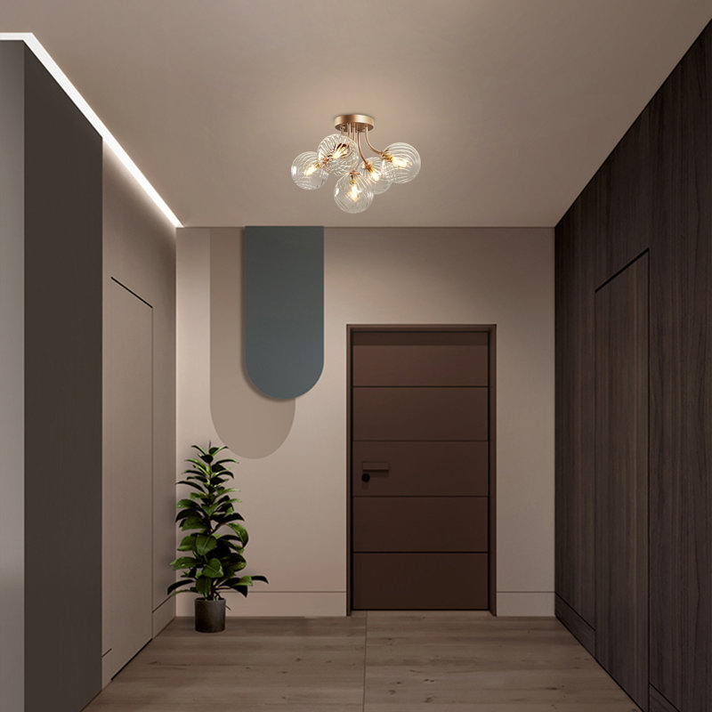 Plafonnier encastré 5 lumières moderne pour chambre à coucher, salle de bain et salle à manger