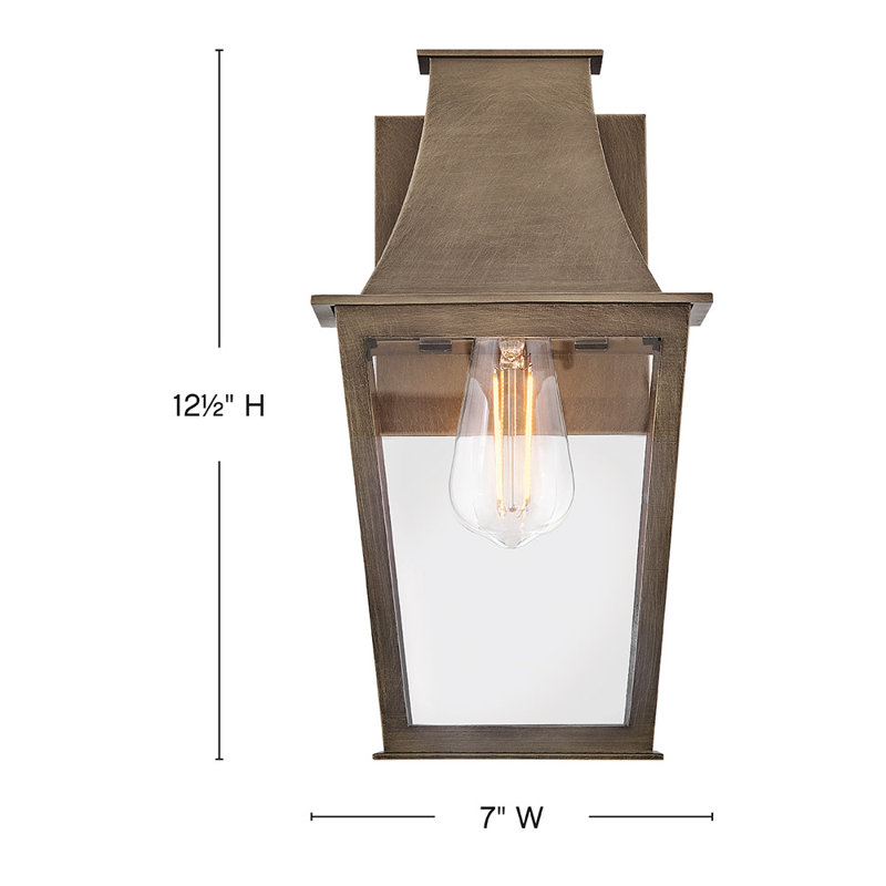 Georgetown 1 - Light Outdoor Wall Lantern, Burnished Bronze
