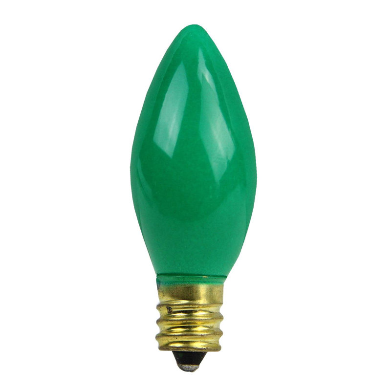Ampoules de rechange opaques de Noël C7, Vert