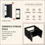 Meuble-lavabo mural 28 po avec lavabo en céramique et armoire latérale 28 po, portes à fermeture en douceur-724340071