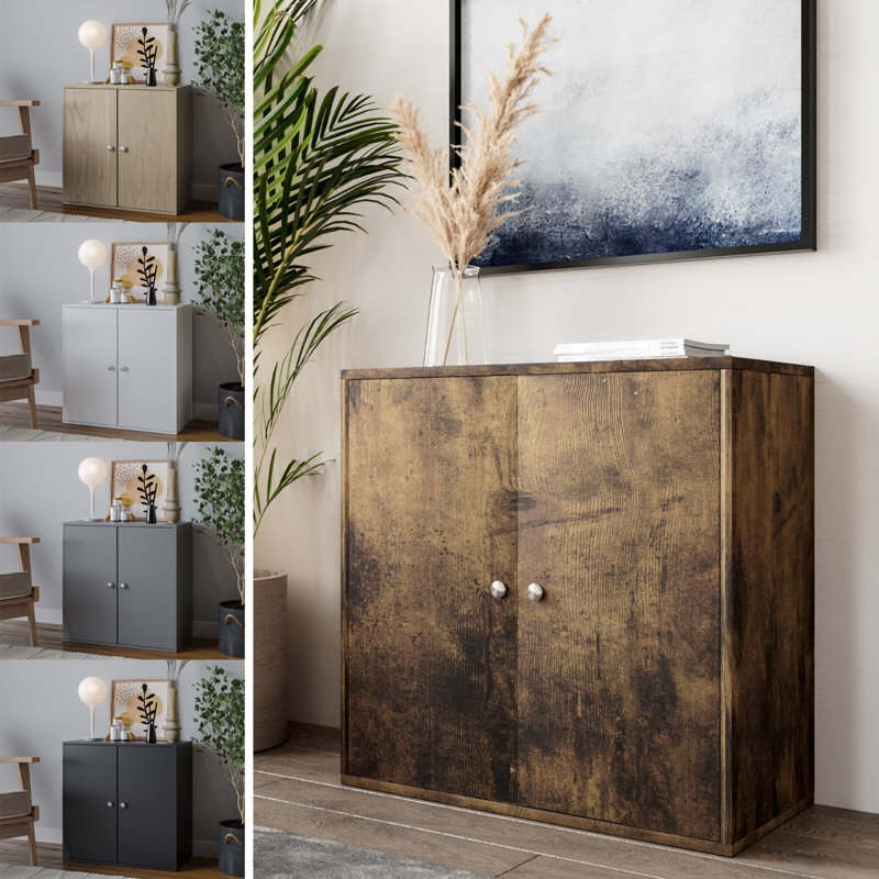 Solid Wood Square Accent Cabinet
