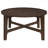 Dark Brown Round Solid Wood Coffee Table