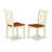 5 Piece Dining Set Includes a Rectangle Dining Room Table with Butterfly Leaf and 4 Wood Seat Chairs, 40x78 Inch, Buttermilk & Cherry-237126936