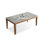 Brown Rectangular Sintered Stone + Solid Wood Dining Table