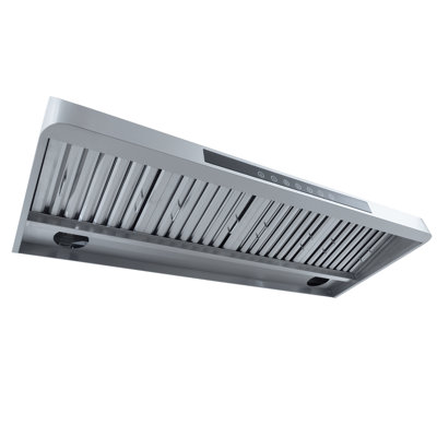 Hotte de cuisine sous le cabinet PROLINE 48 pouces, conduit, 1000 pi³ / min, acier inoxydable, lumières DEL, commande tactile ACL, moteur de soufflage ULTRA-SILENCIEUX, garantie de 3 ans