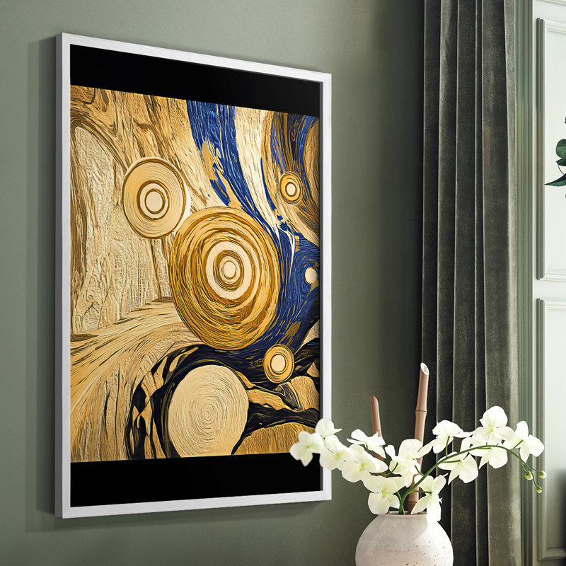 «Abstract Abstract», reproduction encadrée - prêt à accrocher, H 14 po x l 11 po, Blanc