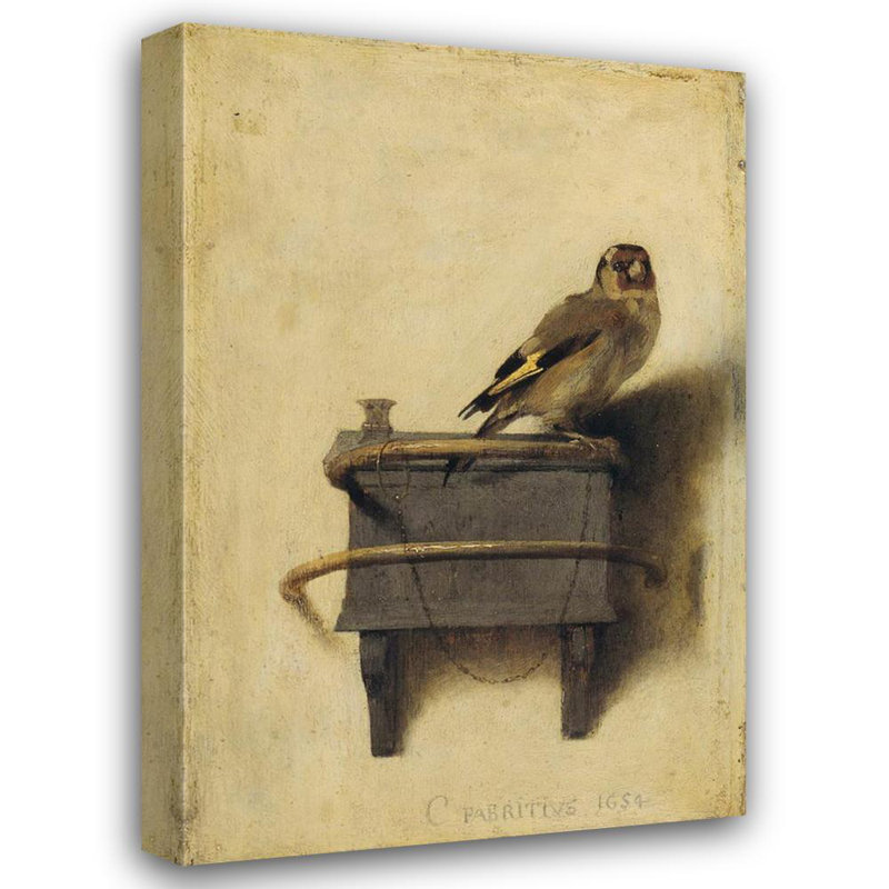 Carel Fabritius - Le chardonneret, 1654, H 24 po x l 16 po