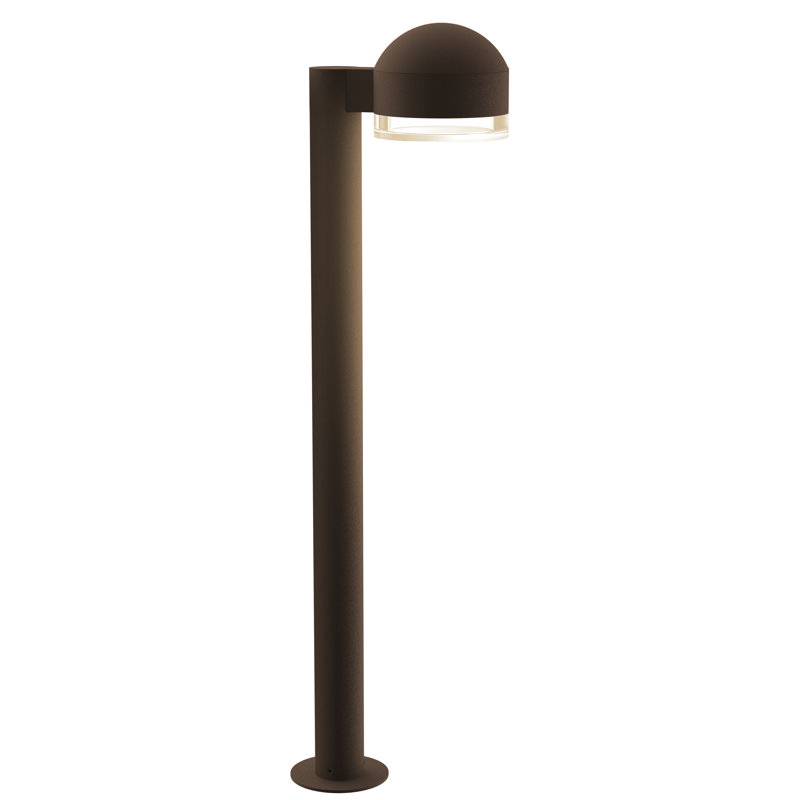 Reals Integrated LED Metal Bollard Light, Bronze, 17.75" H x 5" W x 7.75" D