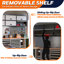 Armoire de rangement murale robuste avec porte coulissante et porte-outils flottante pour la cuisine, le sous-sol et l'entrepôt-122903636