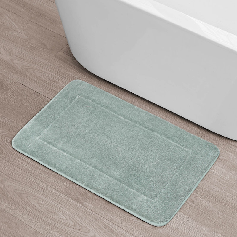 Non-Slip Bath Rug - Basics by Wayfair™, 20" W x 32" L, Daffodil Yellow