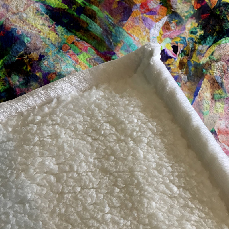 Throw Blanket, 51" W x 60" L, Marble/Abstract, Pink/Green/Blue
